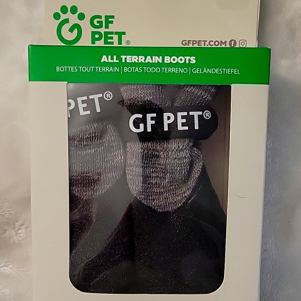 GF Pet All Terrain Boots - Black and Gray size large